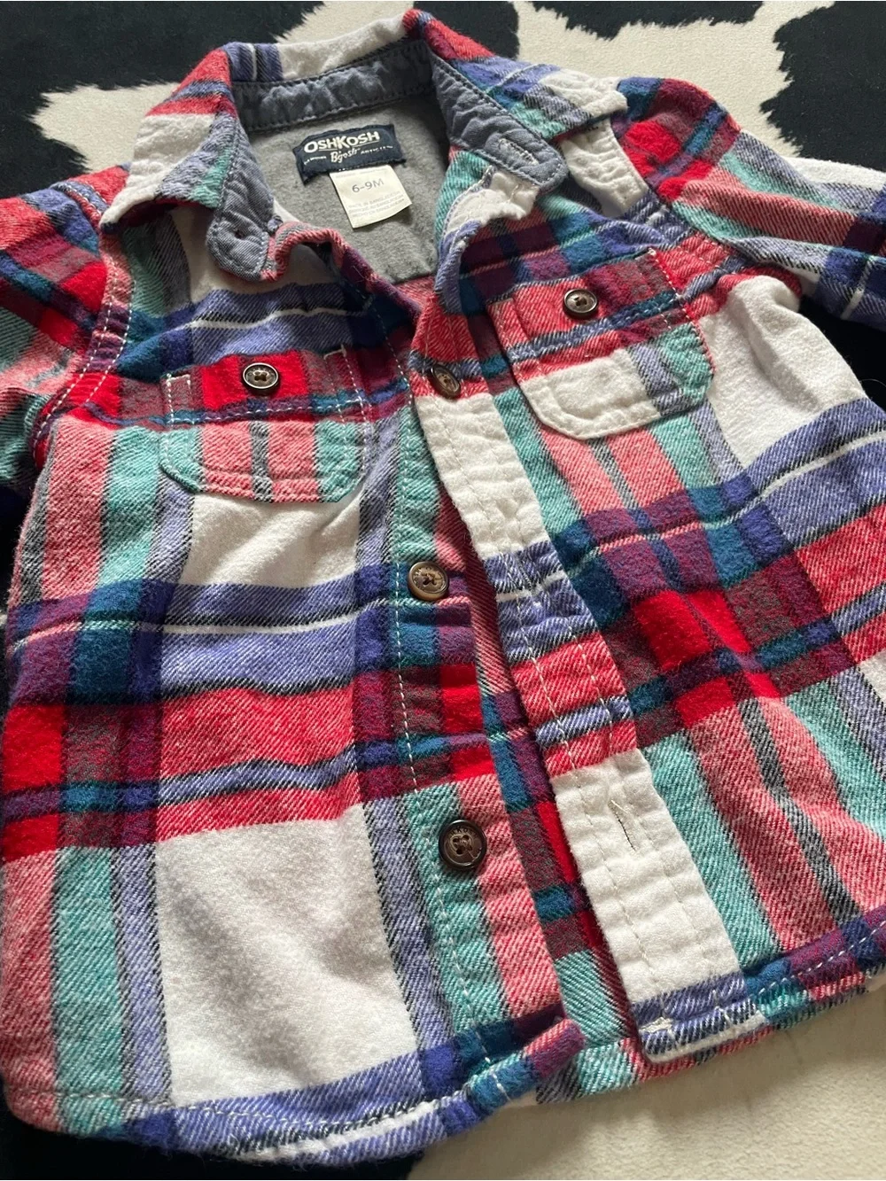5/$20 OshKosh Red Plaid Button-Up Shirt